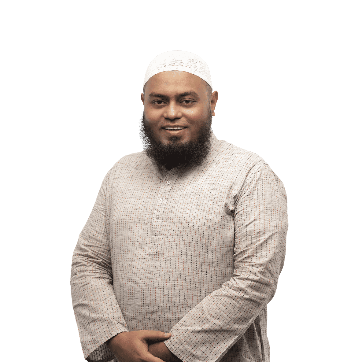 Senior executive of R&D in bright green shirt with arms crossed and styled hair, edited