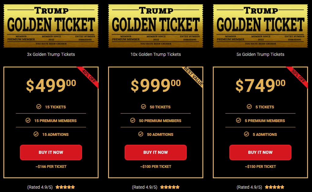 Trump Golden Ticket Reviews